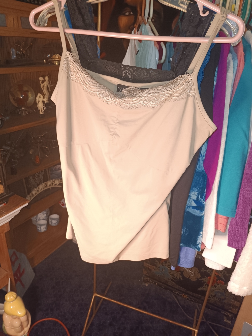 Apostrophe Nude Lace-Trim Camisole